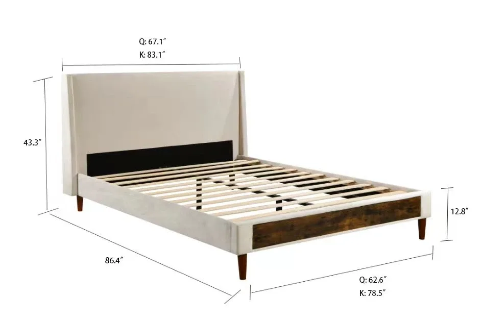Queen Size Bed Frame (67.1" x 86.4")