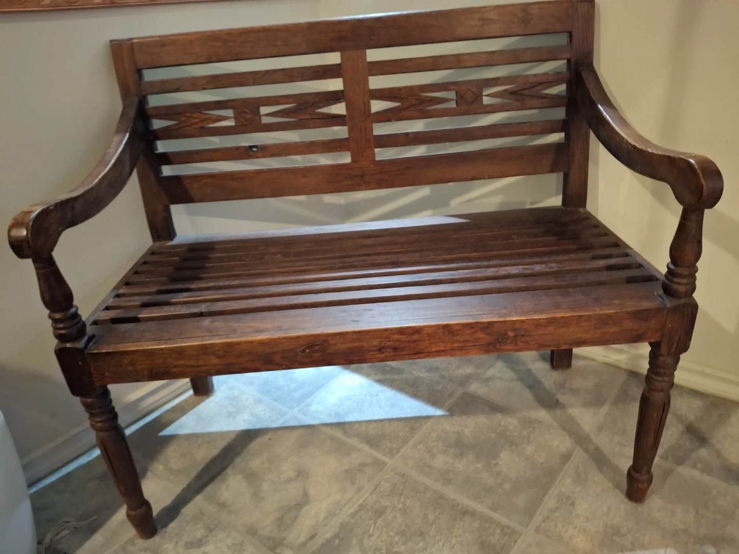Wooden Bench with Cushion - photo 3