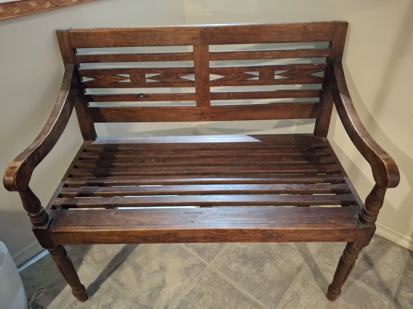 Wooden Bench with Cushion - photo 4