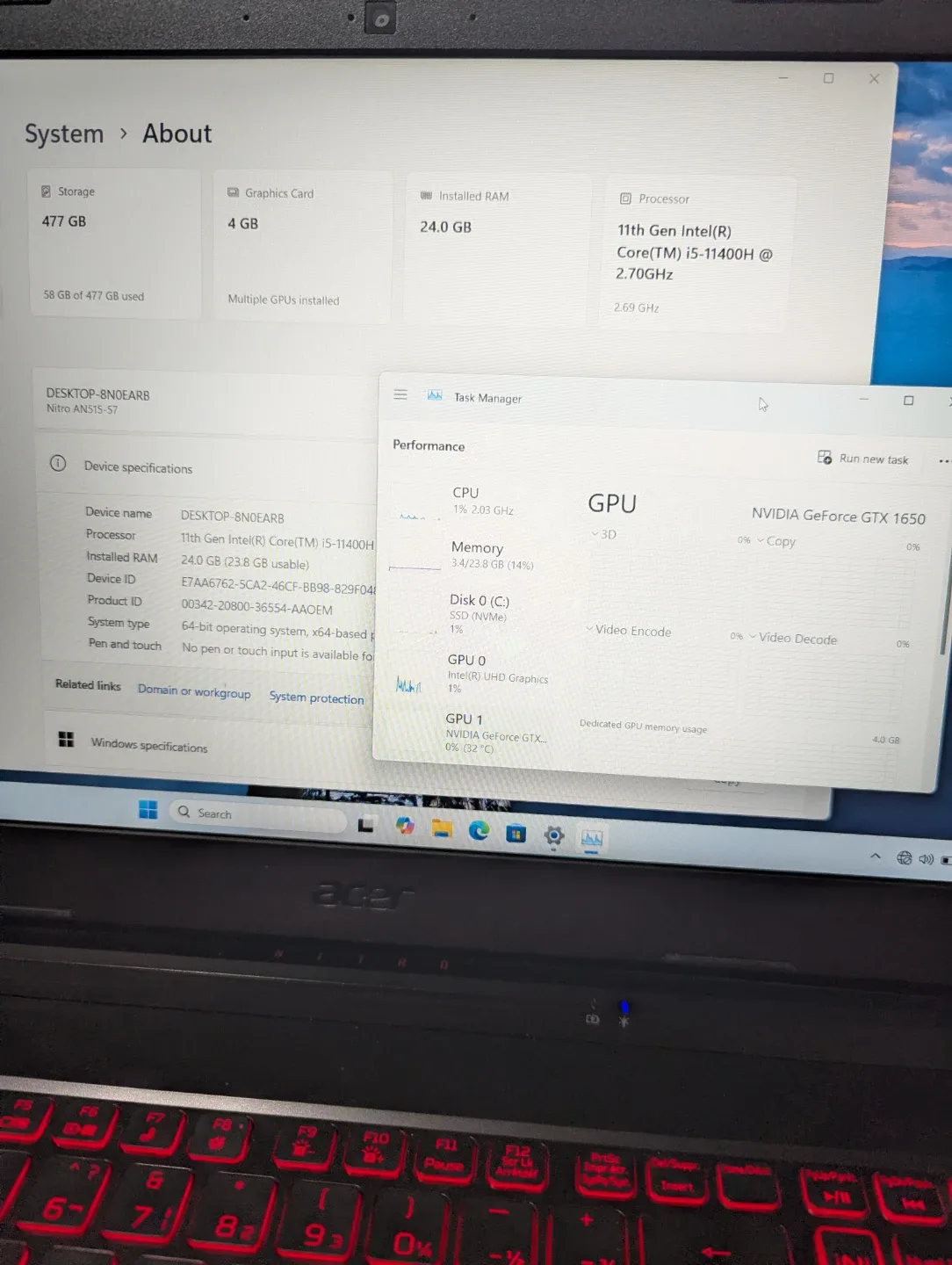 80% OFF Acer Nitro 5 gaming laptop i5 144hz gtx 1650 512gb image indicator(3)