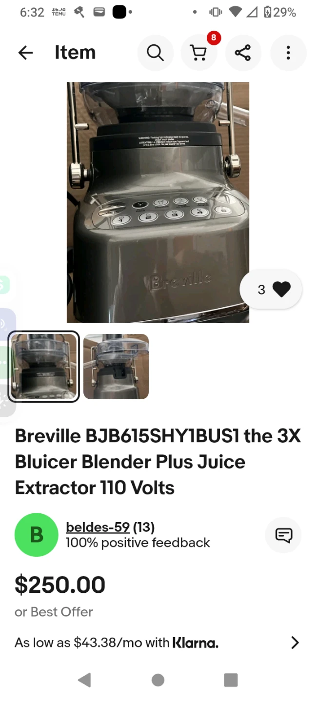 Incredible commercial "Breville BJB615SHY,3X Bluicer Blender