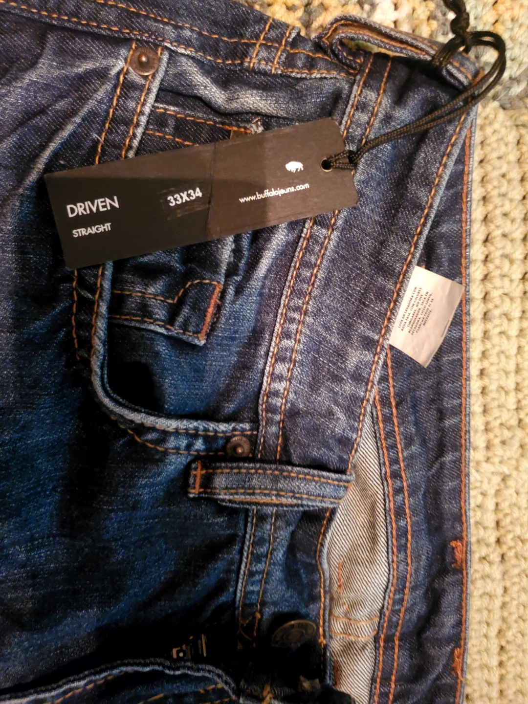 New Buffalo David Bitton Driven Straight Jeans 33x34 - photo 2