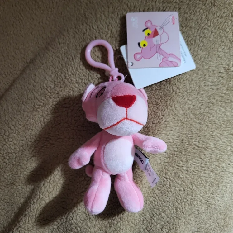 Miniso Pink Panther Plush Keychain