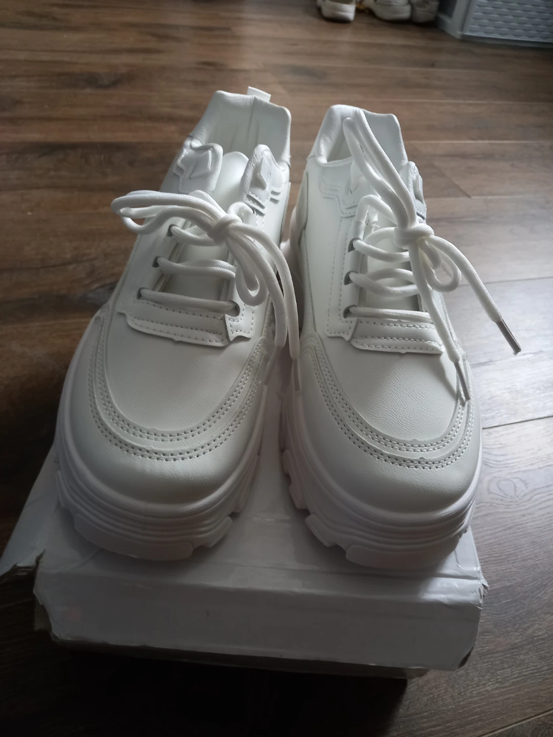 White Platform Sneakers - photo 2