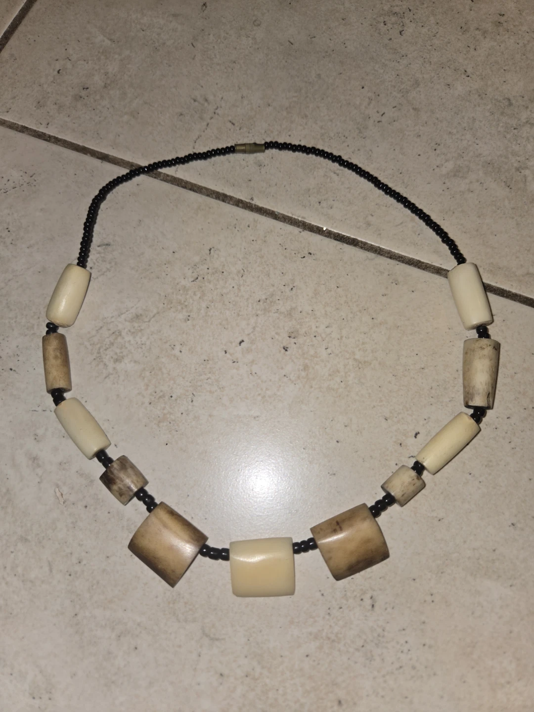 Bone Beaded Necklace from Kenya