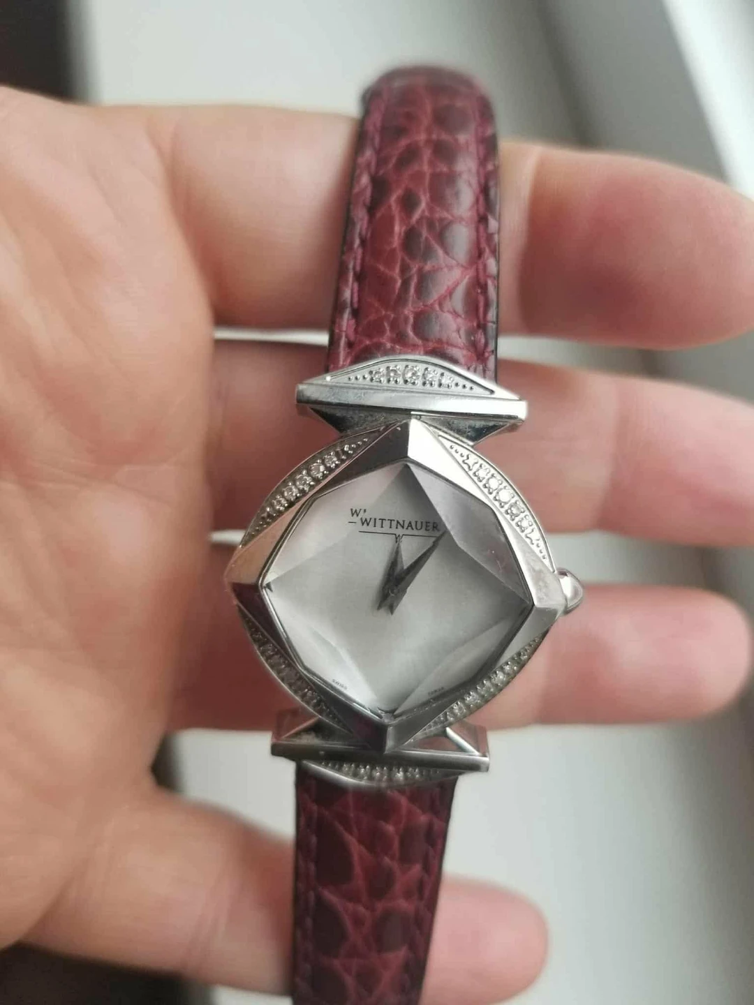 Wittnauer Women's Watch with Burgundy Leather Strap