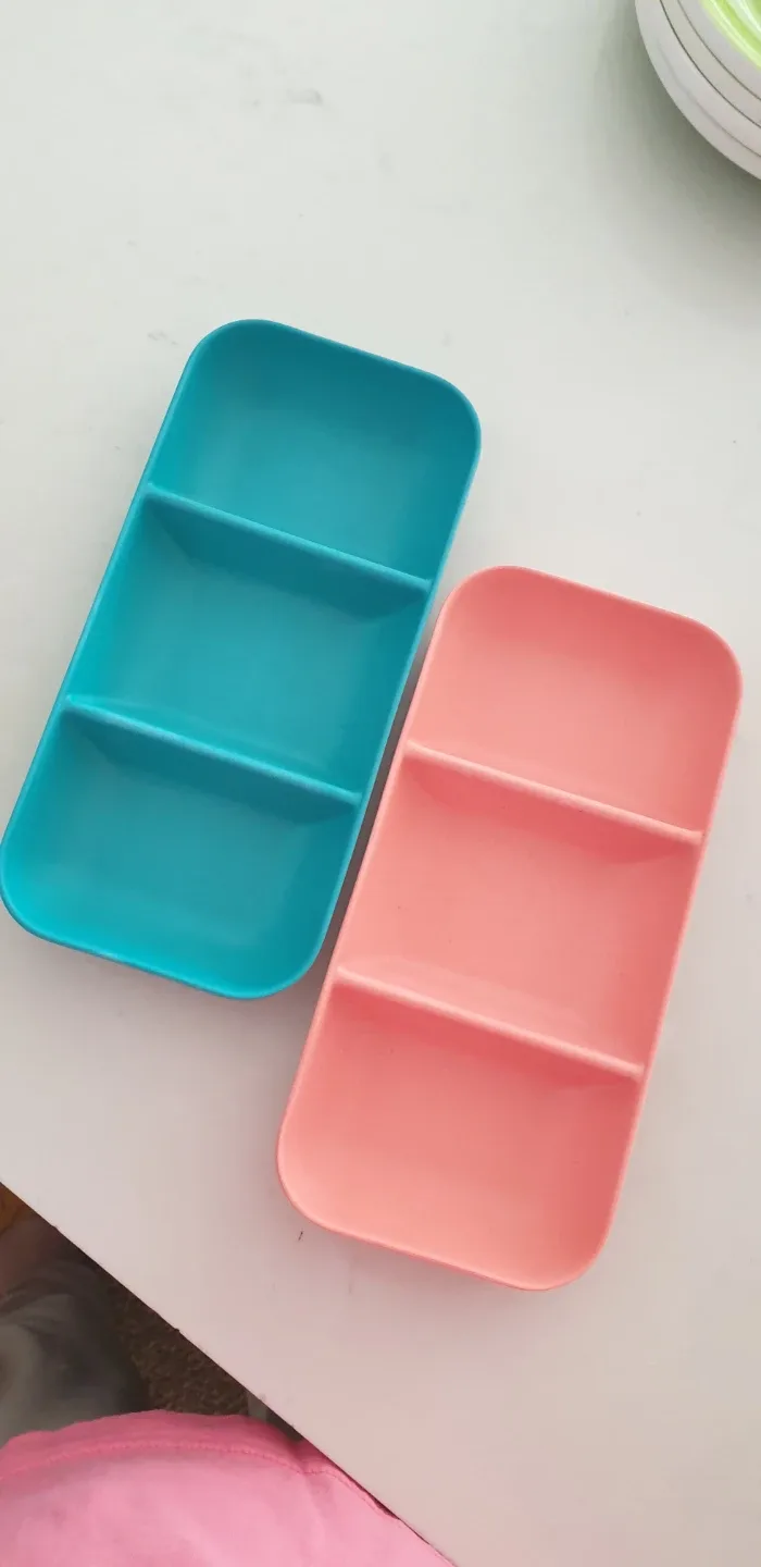 Avanchy Baby Food Tray - Pink & Blue image indicator(2)