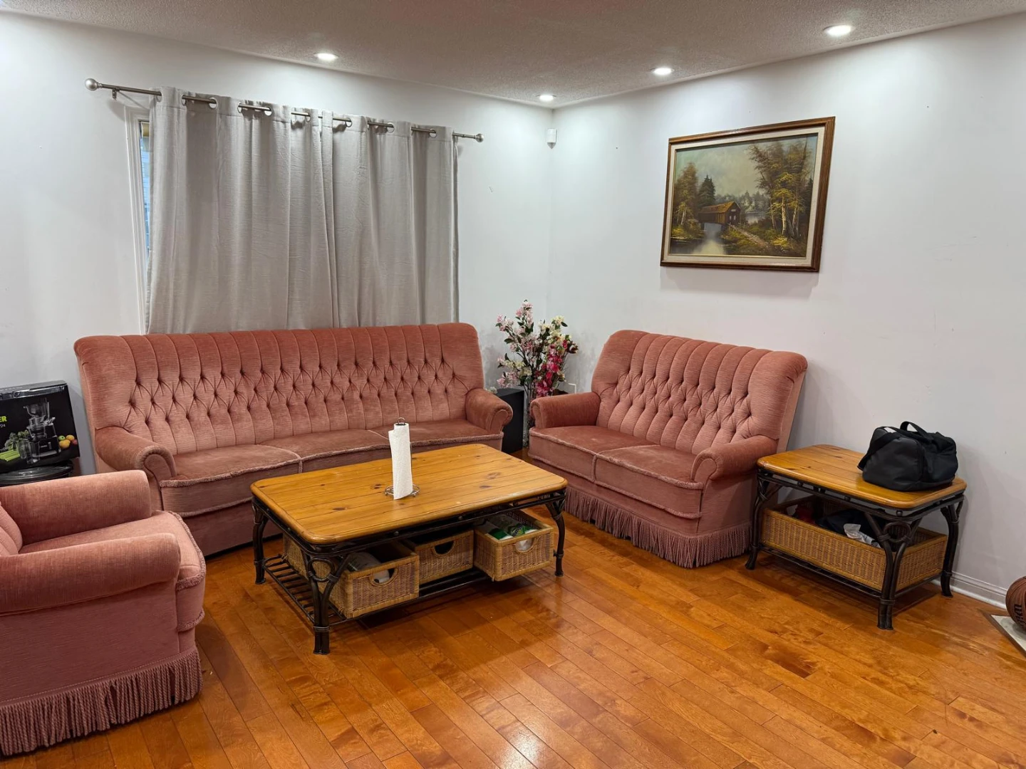 Vintage Pink Sofa Set