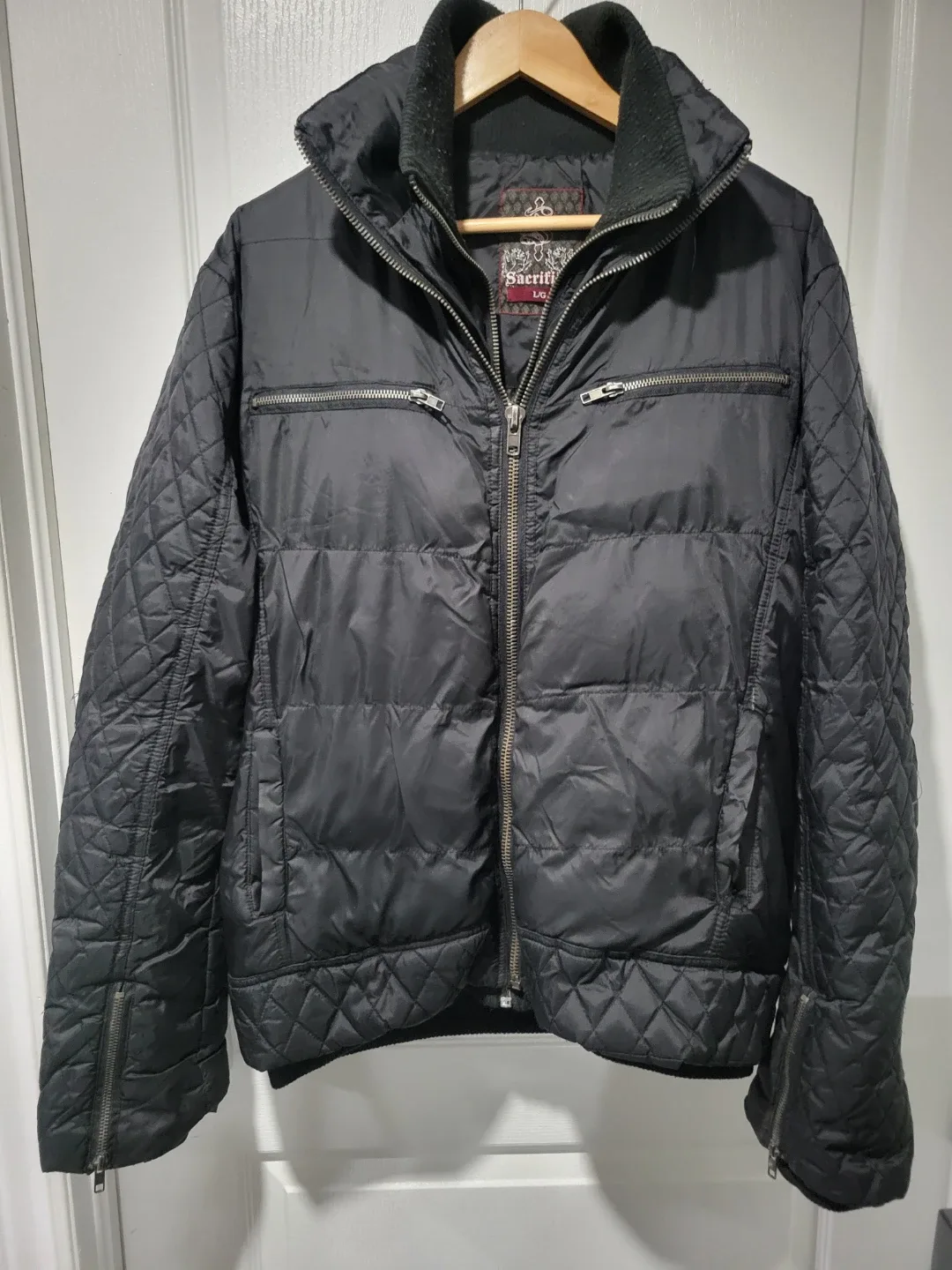 MEN'S  DOUBLE ZIPPER JACKET SIZE L