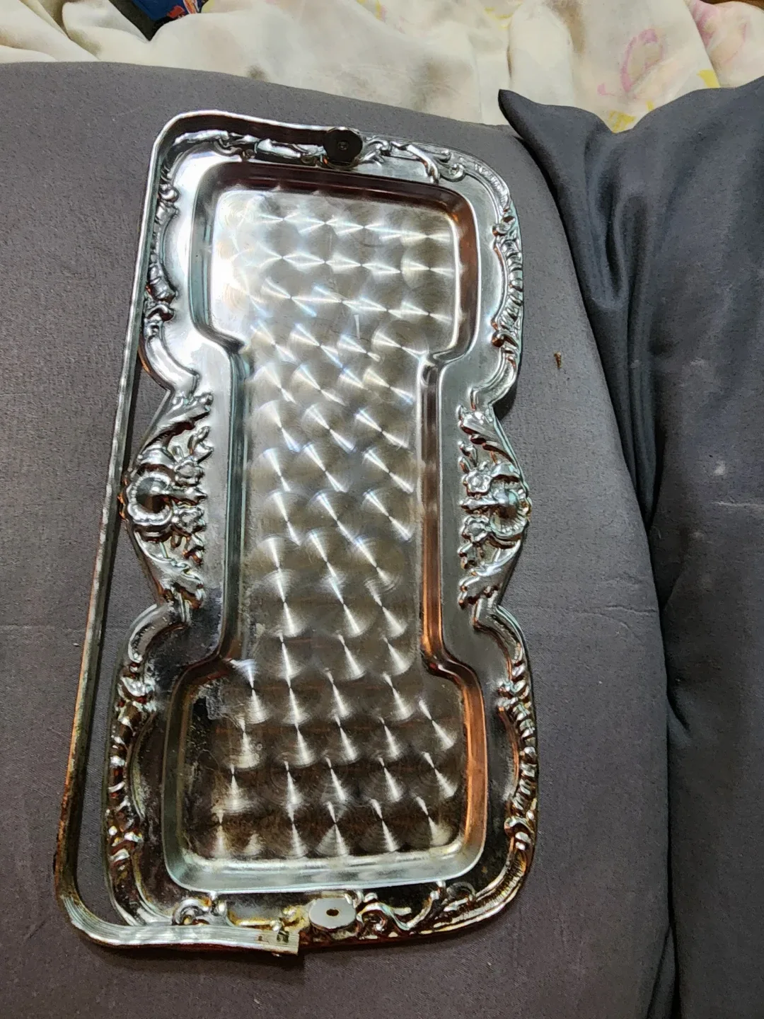 Ornate Silver Serving Tray