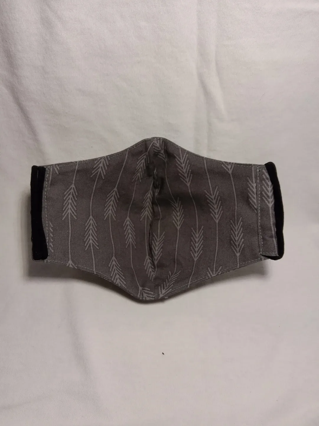 Handmade Grey Arrow Pattern Face Mask