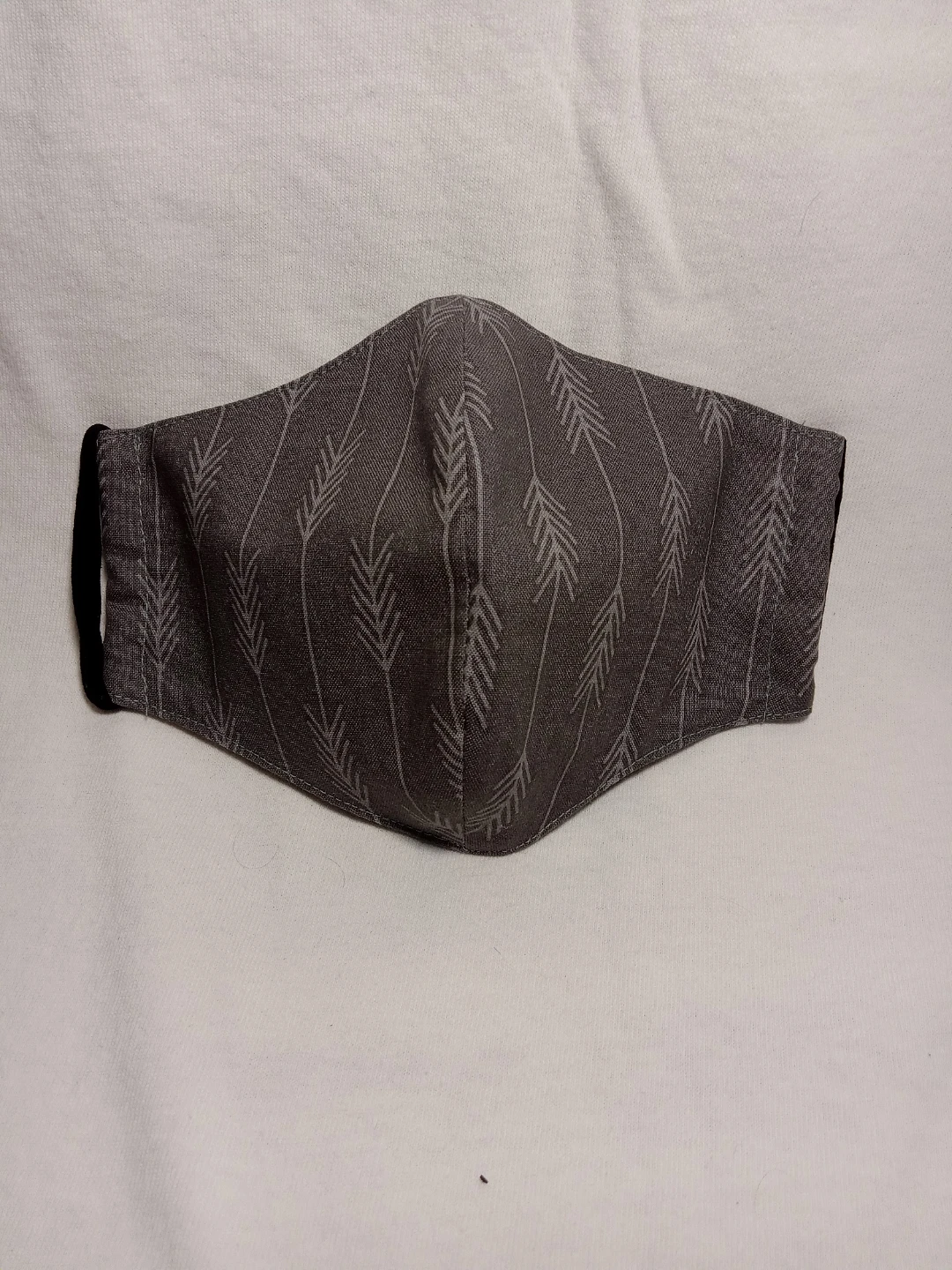 Handmade Grey Arrow Pattern Face Mask - photo 2