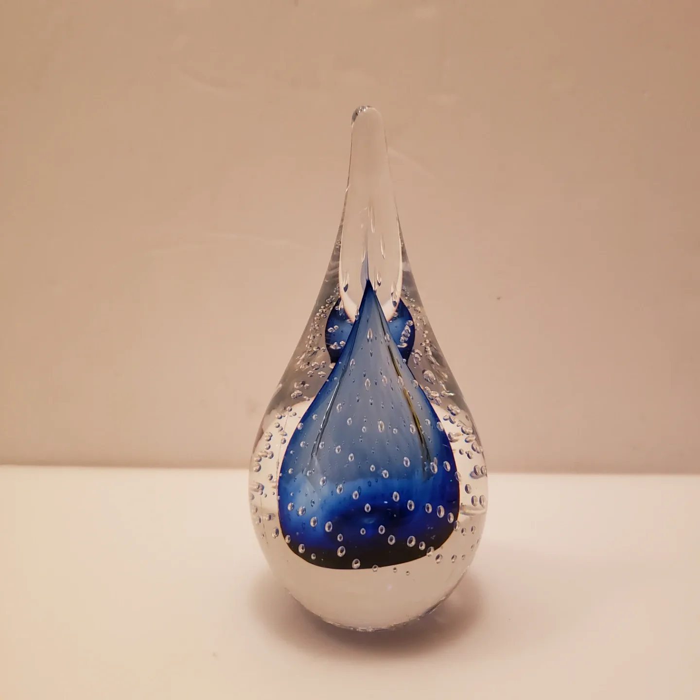 Mp Glass Art Blue Bubble Paperweight image indicator(5)
