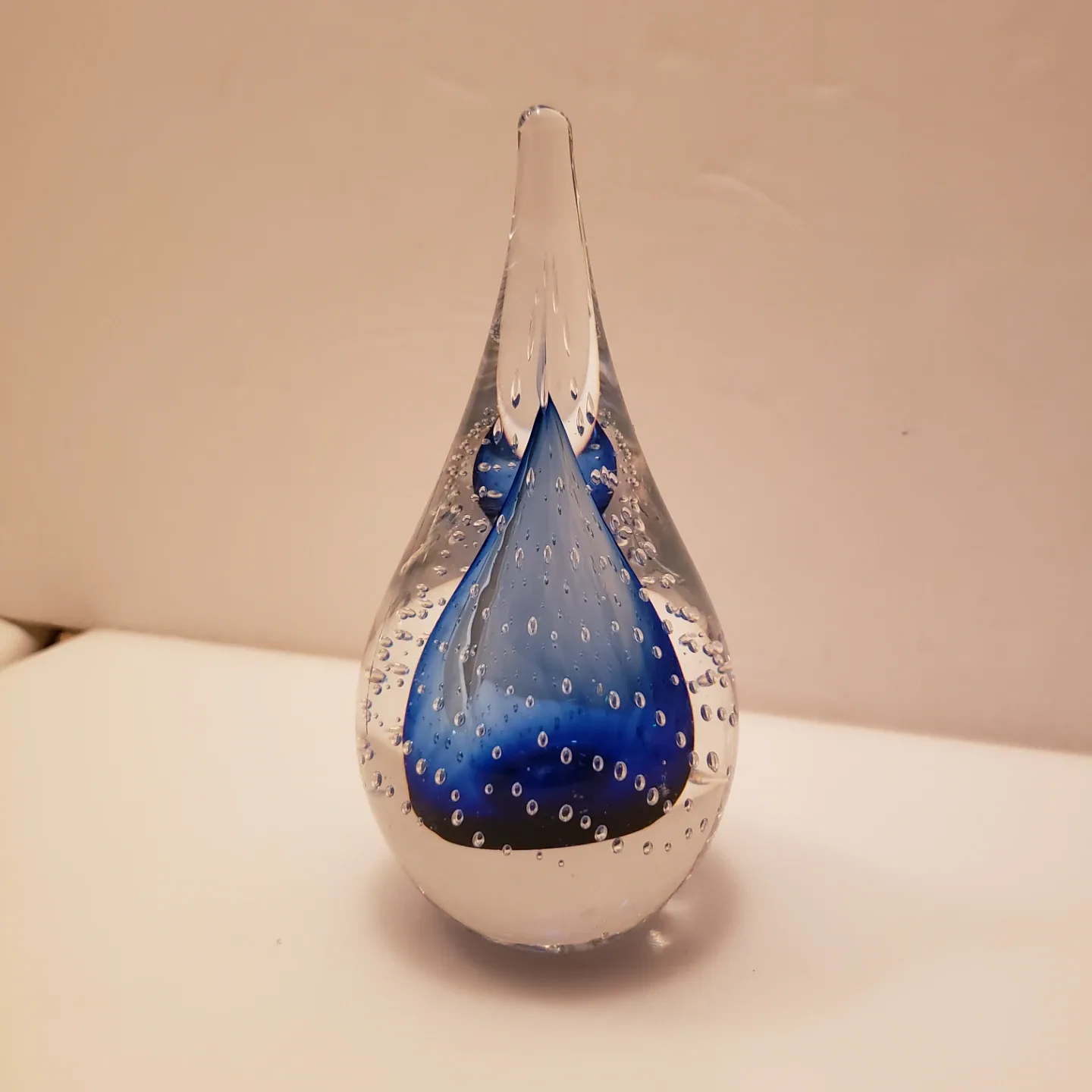 Mp Glass Art Blue Bubble Paperweight image indicator(6)