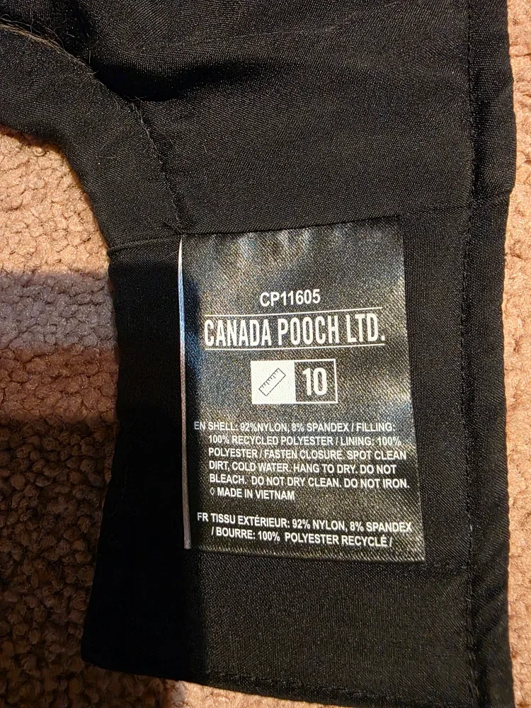 Canada Pooch Dog Puffer Vest - Size 10 image indicator(3)