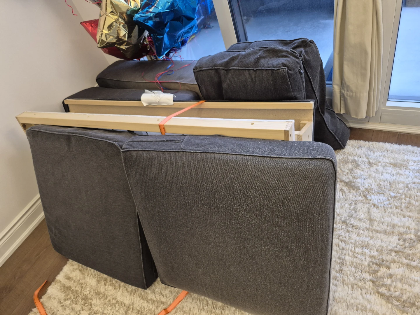 Grey 2-Seat Sofa - photo 5