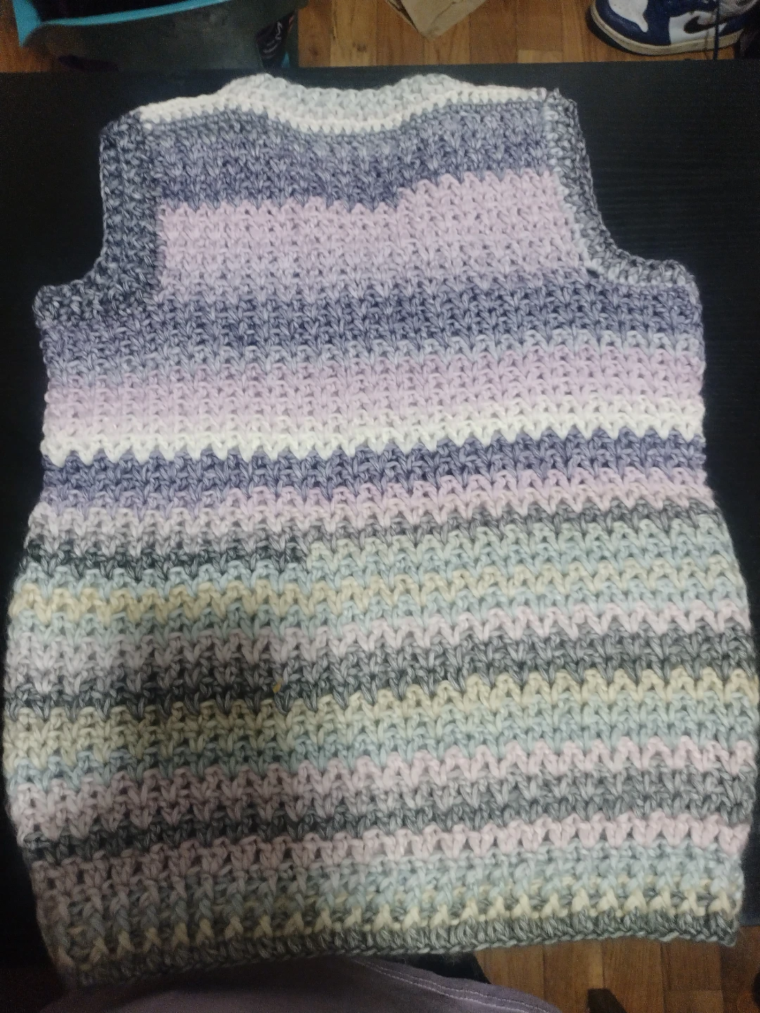 Handmade Striped Crochet Vest - photo 2