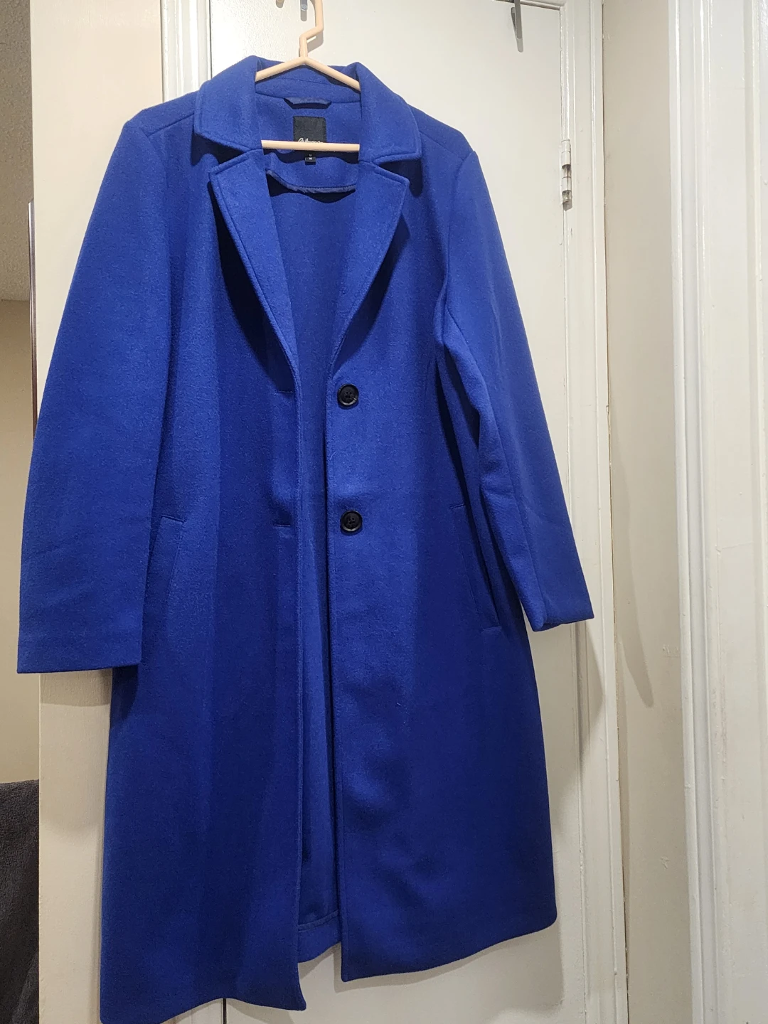 Blue Wool Blend Coat
