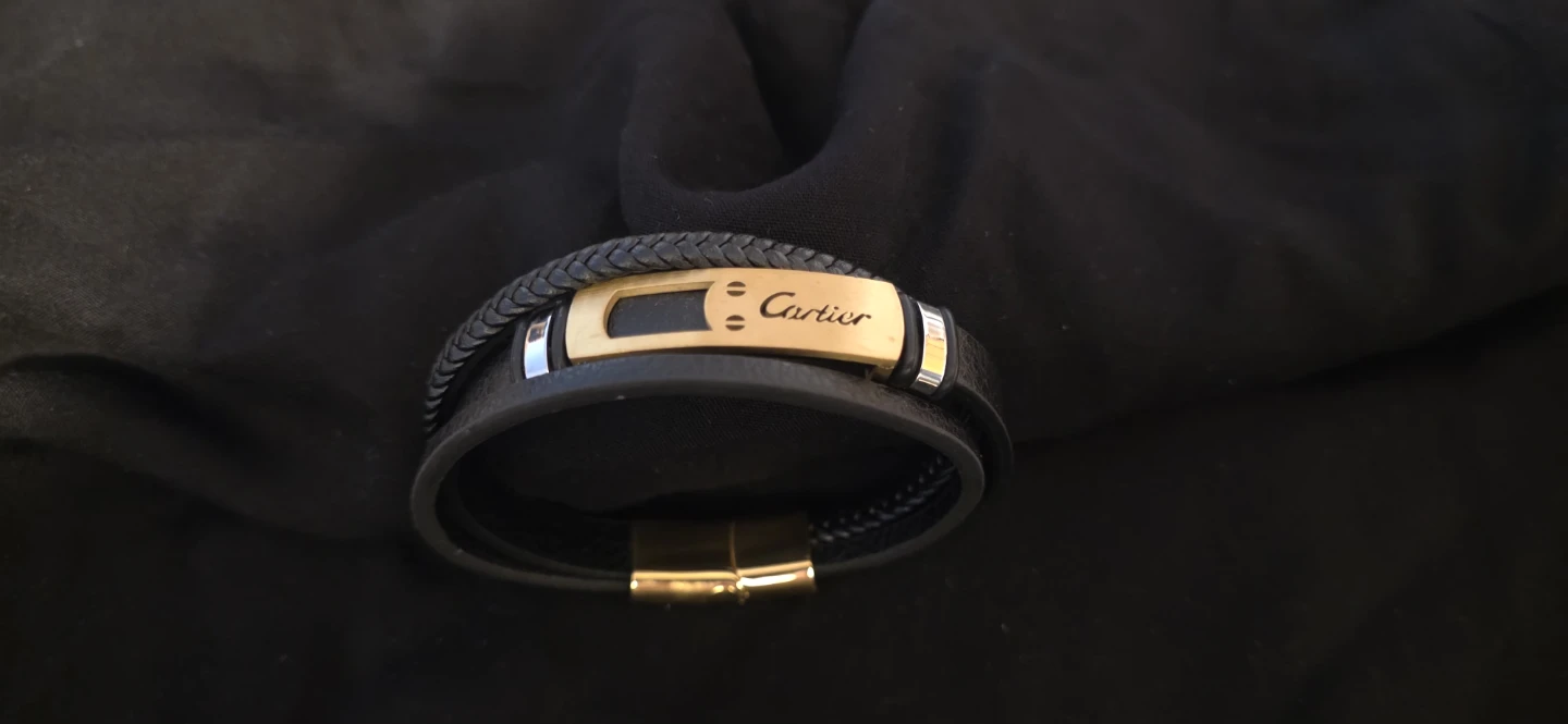 Black Leather Bracelet