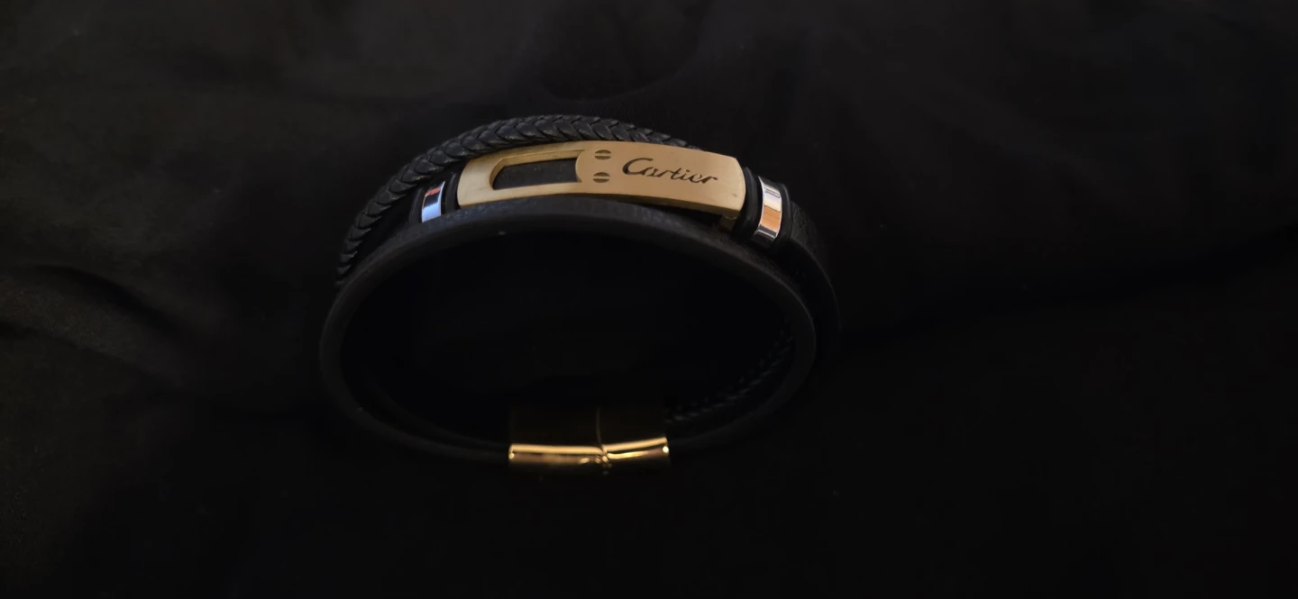 Black Leather Bracelet - photo 2