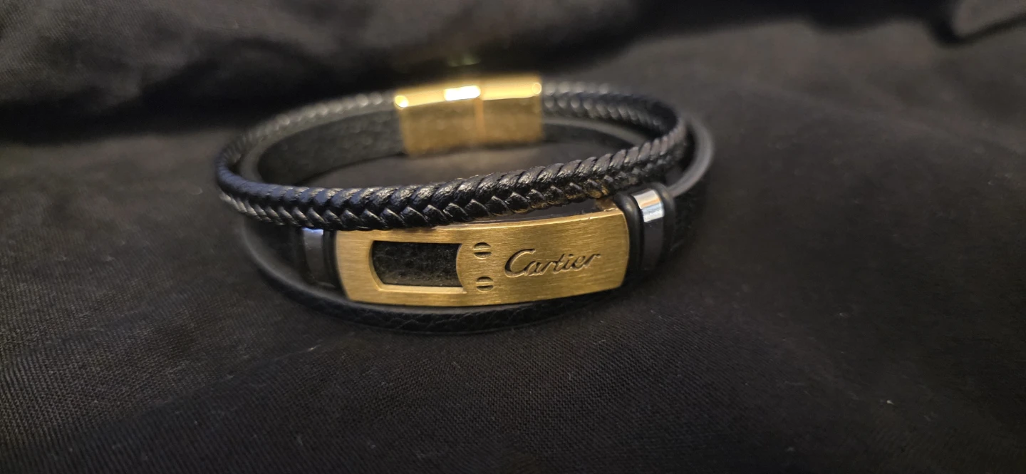 Black Leather Bracelet - photo 4