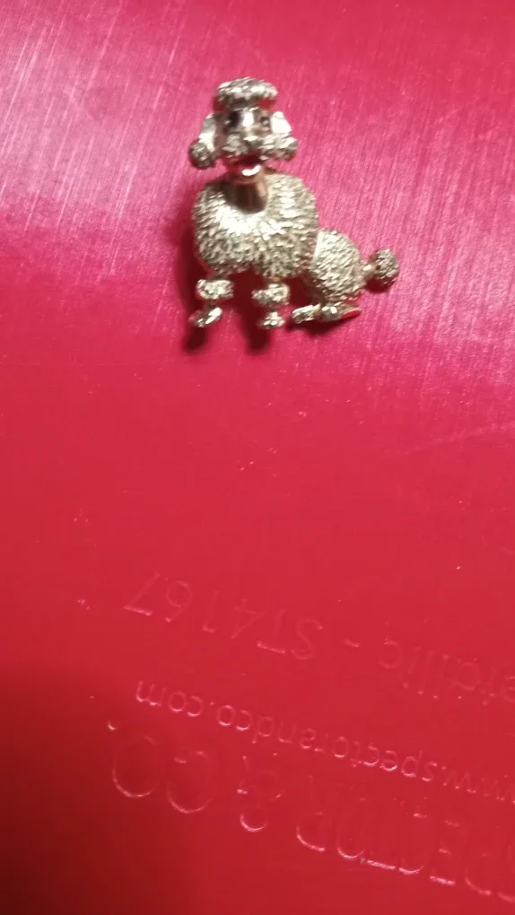 Vintage Gold Tone Poodle Pin & Fish Lapel Pin image indicator(3)