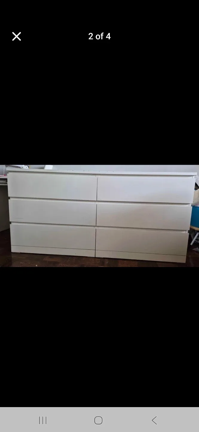 White IKEA Hemnes 6-Drawer Dresser