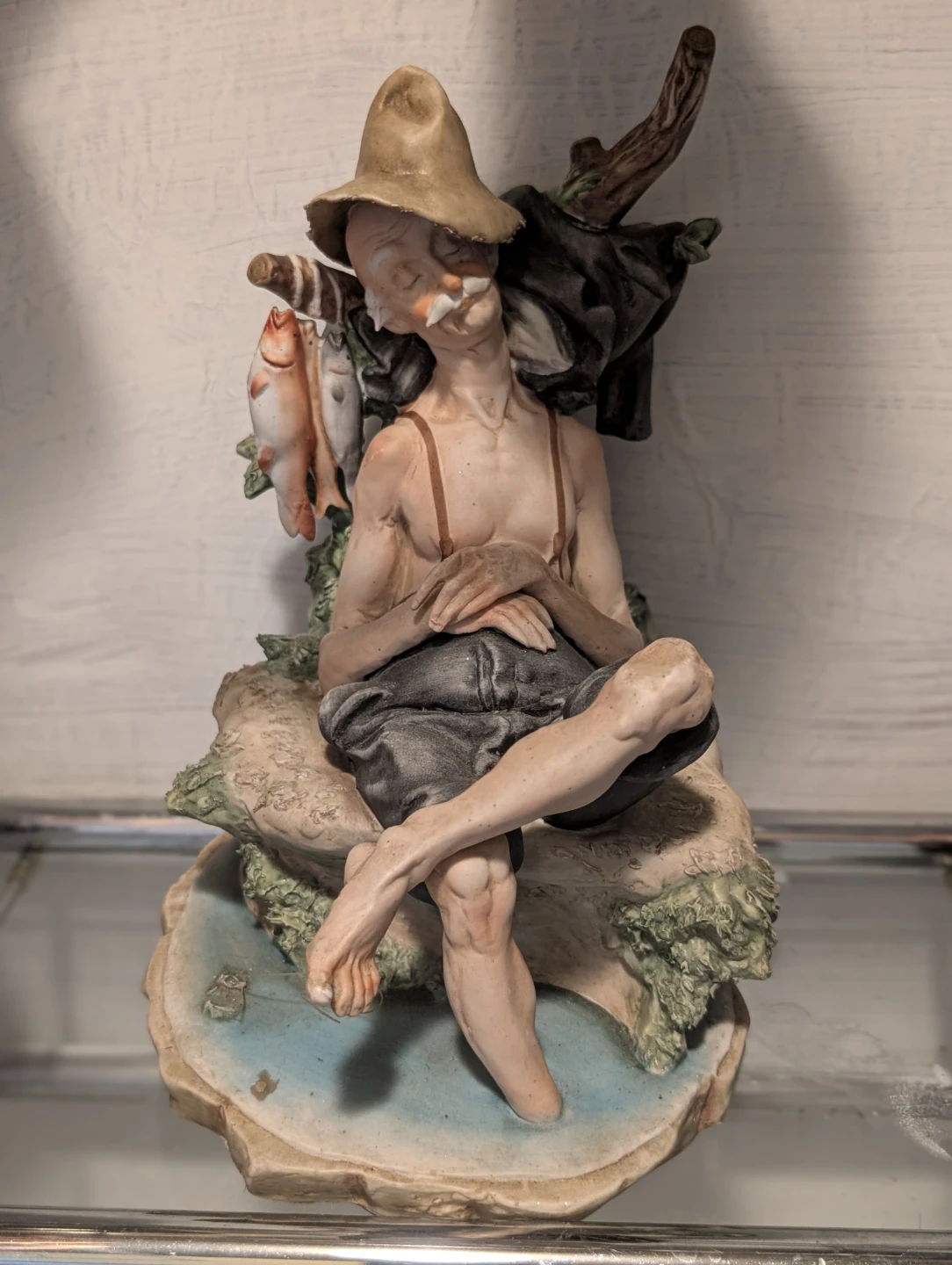 Vintage Fisherman Figurine