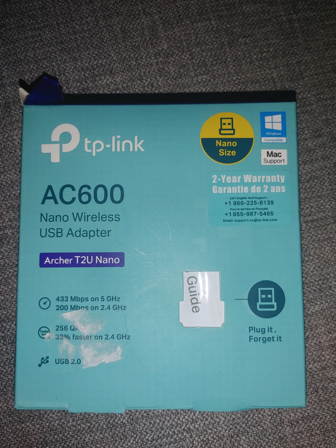 TP-Link AC600 Nano Wireless USB Adapter - New!