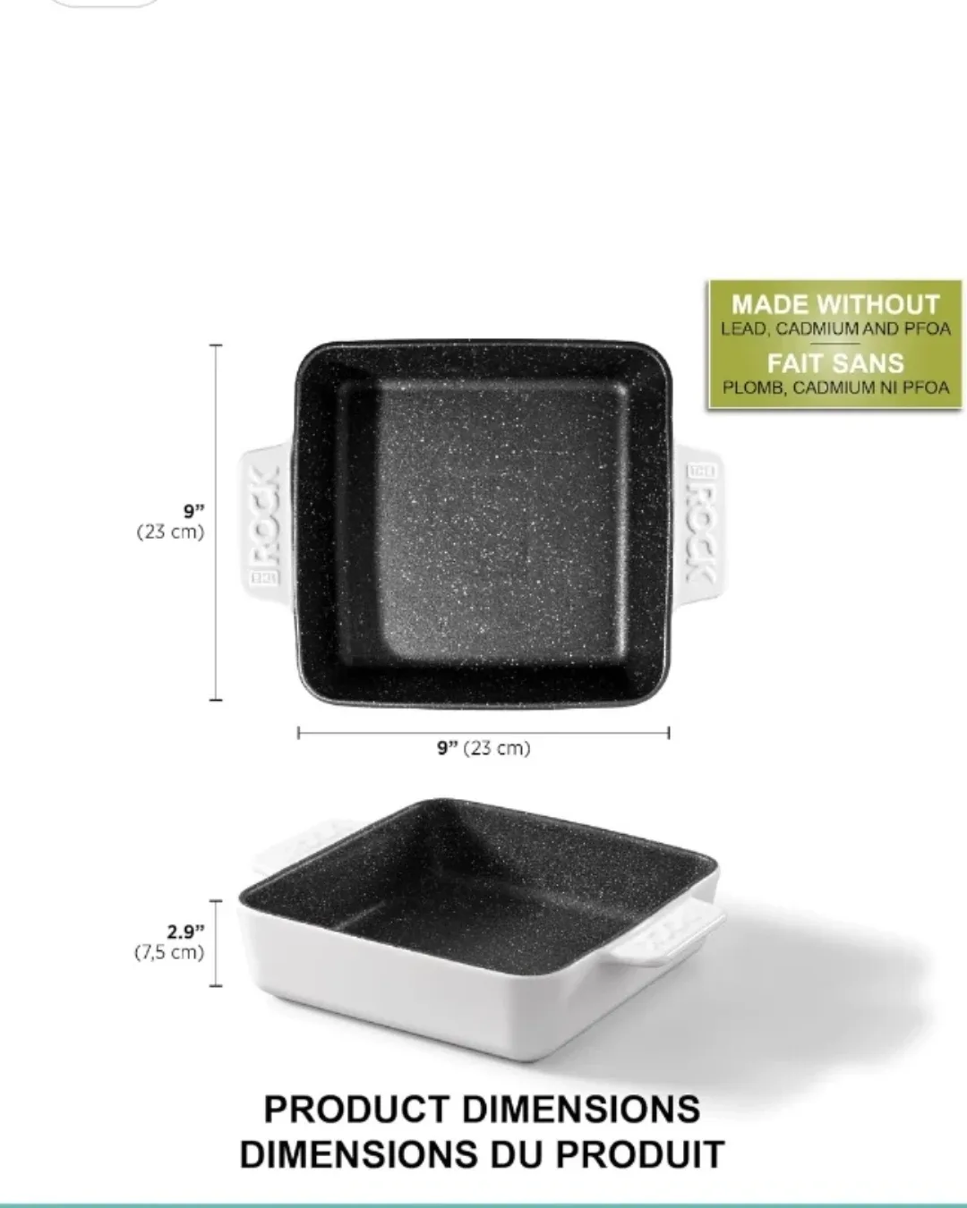 (NEW)Rock Non-Stick Ceramic Ovenware 2 Sets - #Cleanout image indicator(8)