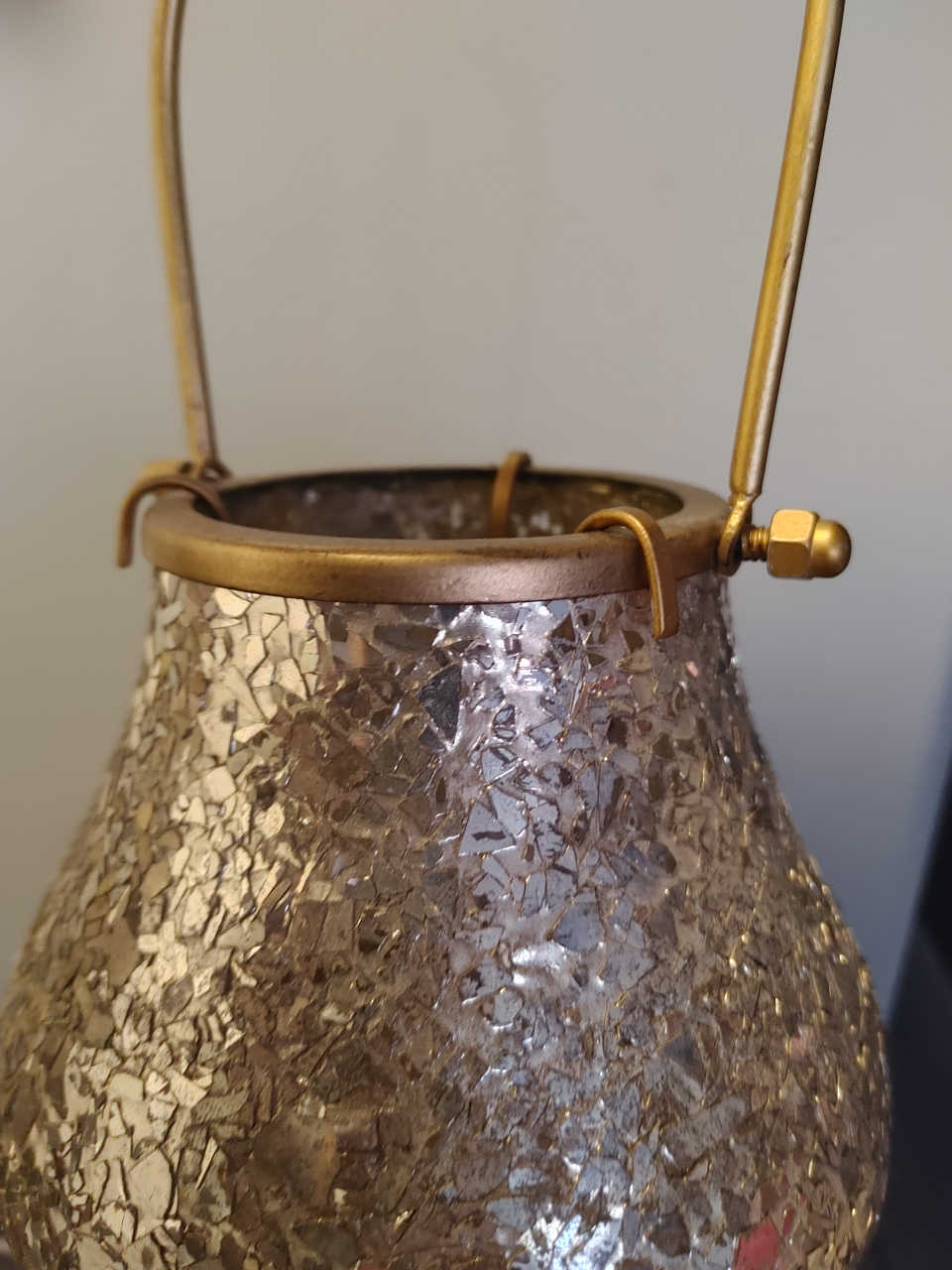 Gold Mosaic Glass Candle Holder - photo 5
