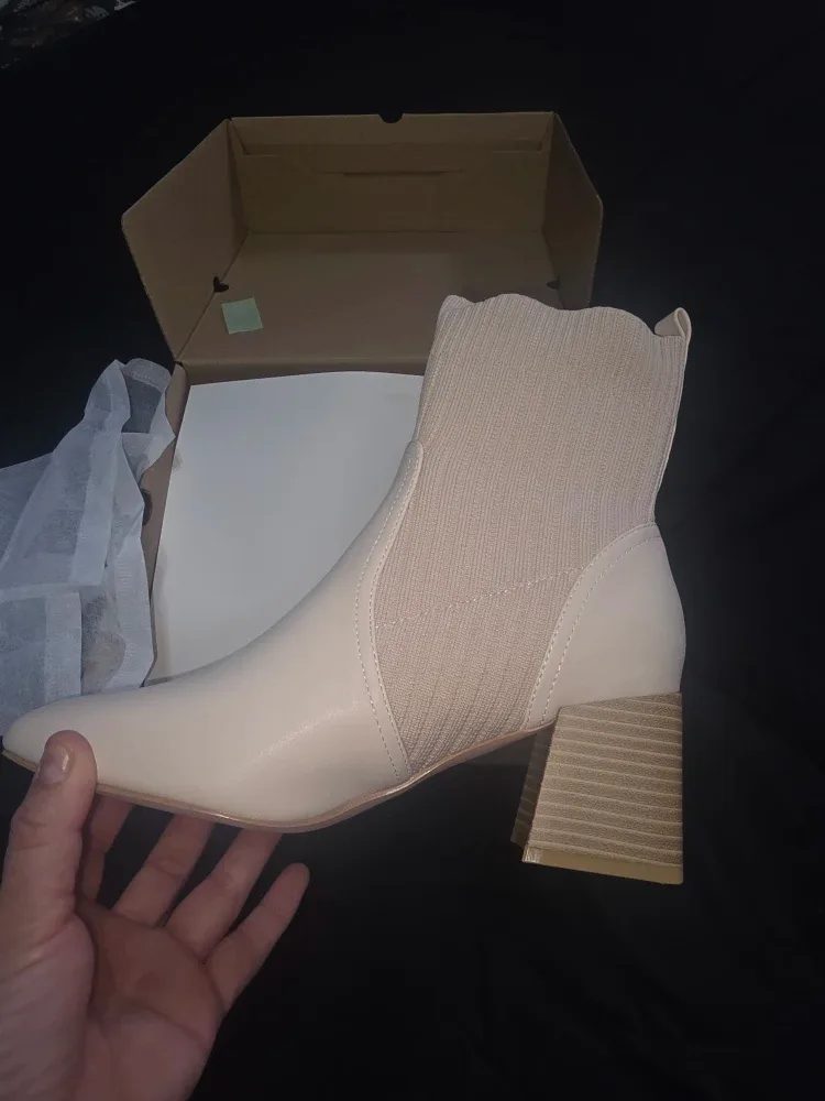 Beige Ankle Booties - Size 8 image indicator(6)