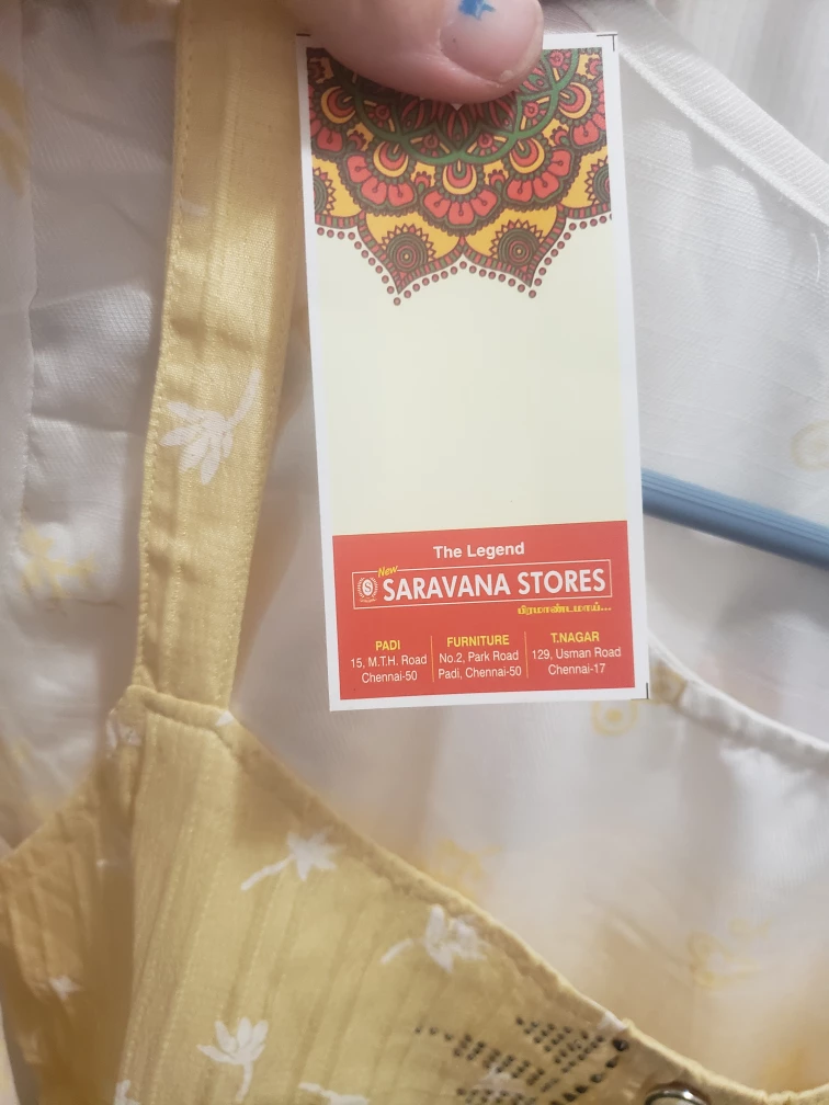 Saravana Stores Yellow Dress - Size L - photo 3