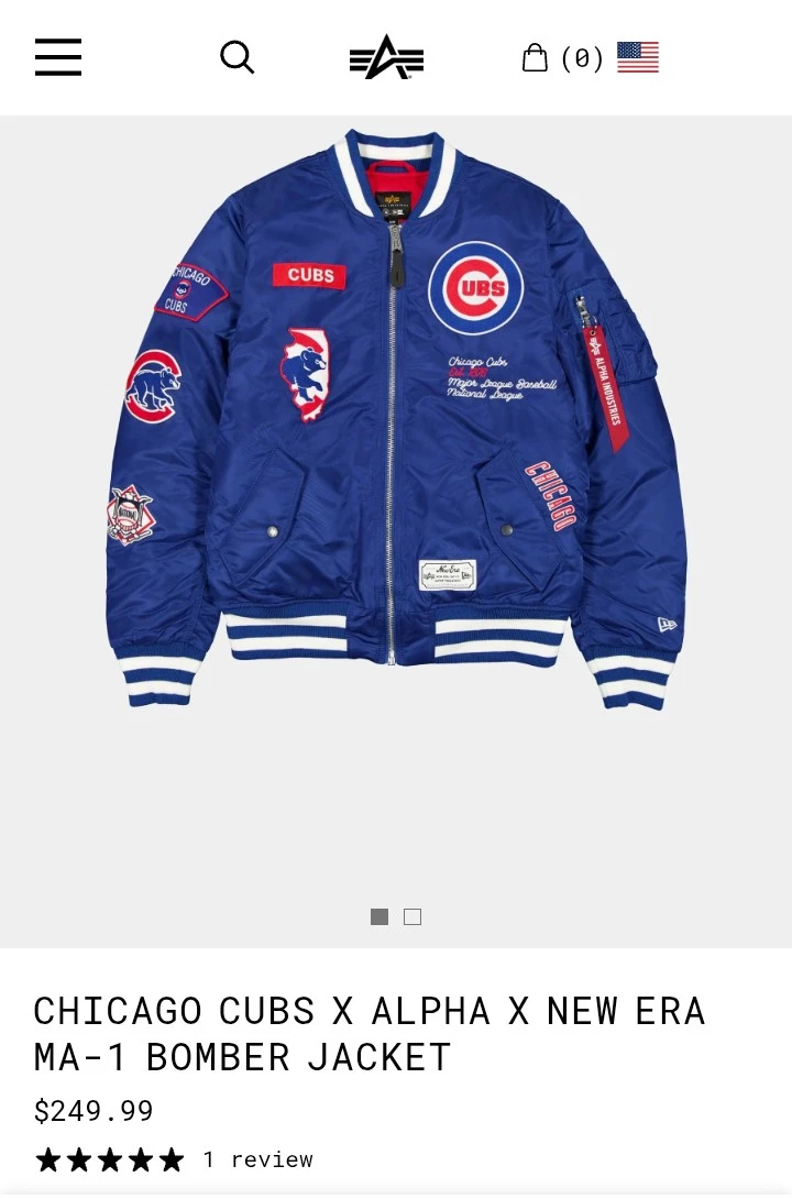Alpha Industries Chicago Cubs MA-1 Bomber Jacket