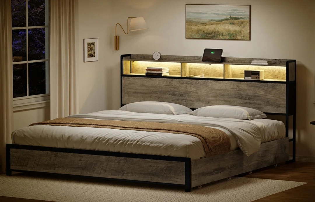 King Size Bed Frame with Storage - photo 2