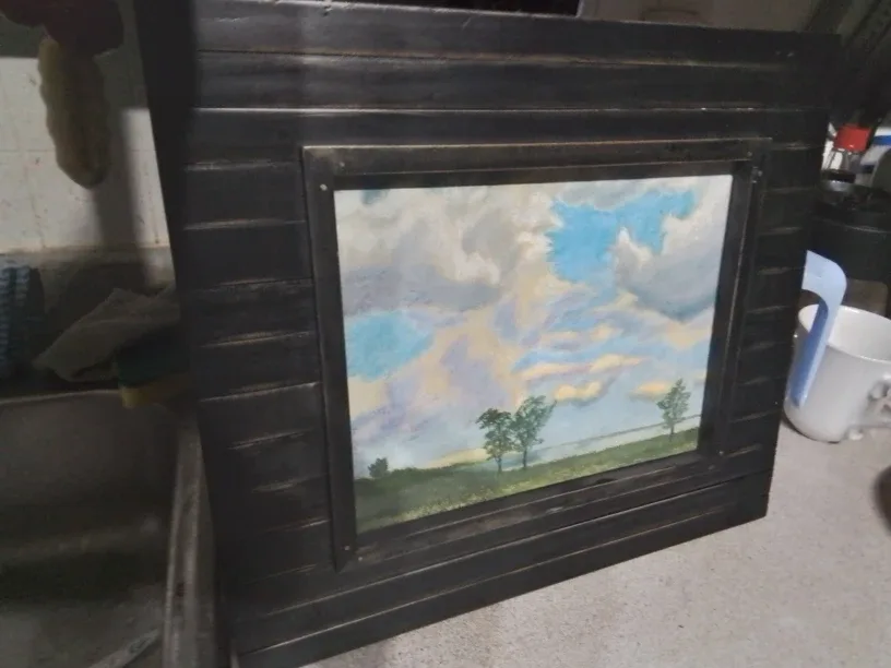 Framed Pastel Painting 15x12" in rustic frame image indicator(2)