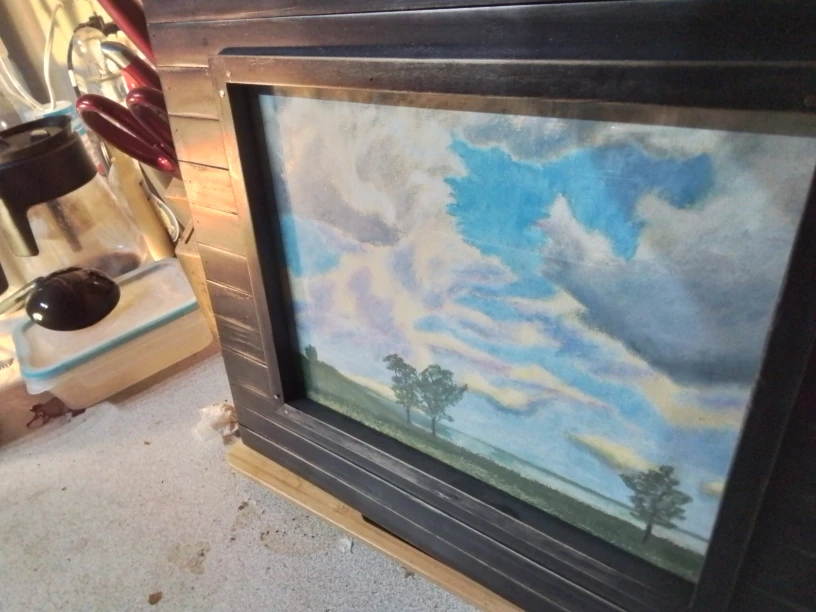 Framed Pastel Painting 15x12" in rustic frame - photo 5