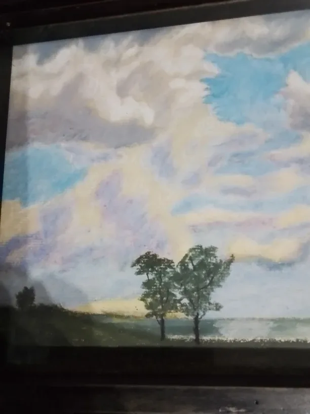 Framed Pastel Painting 15x12" in rustic frame image indicator(6)