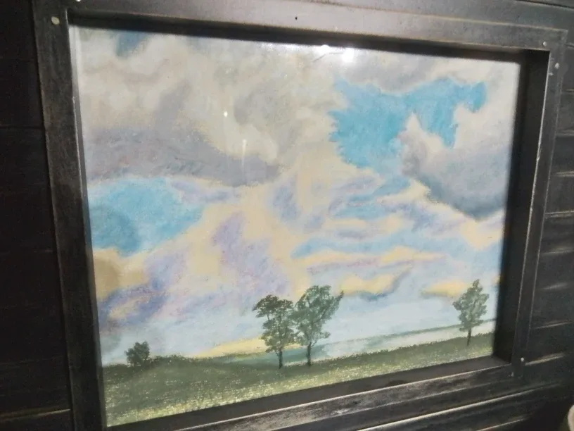 Framed Pastel Painting 15x12" in rustic frame image indicator(9)