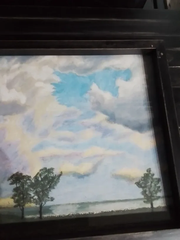 Framed Pastel Painting 15x12" in rustic frame image indicator(10)