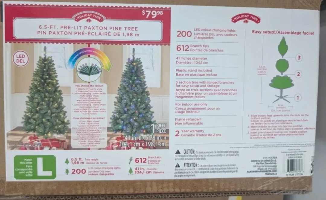 Holiday Time 6.5 ft Pre-Lit Christmas Tree