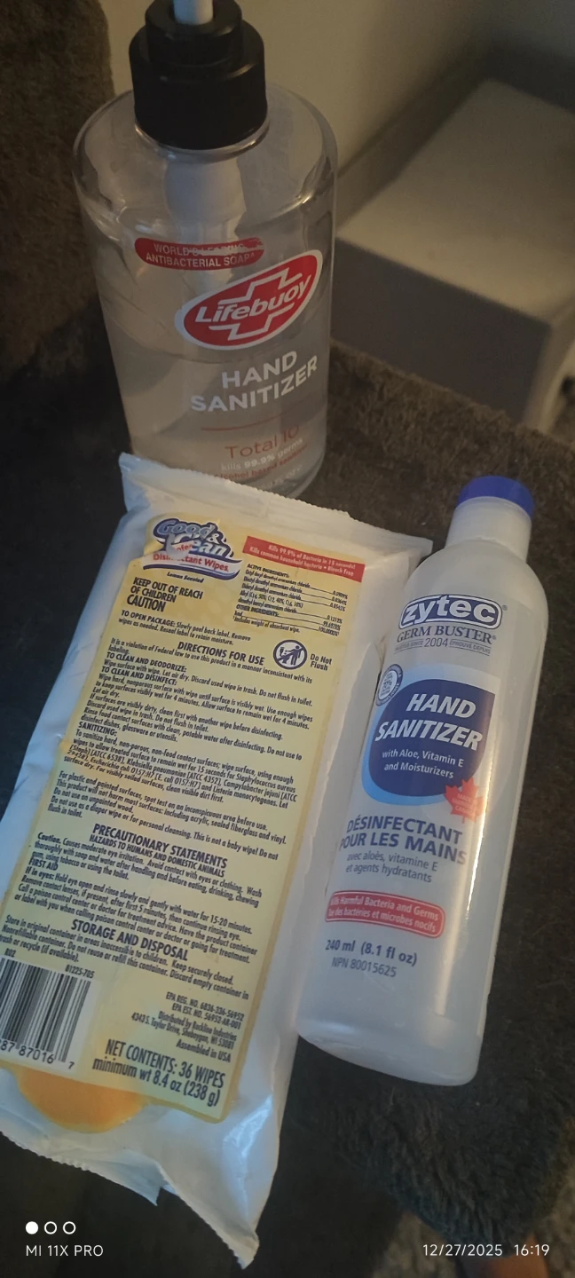 Hand Sanitizers & Disinfectant Wipes