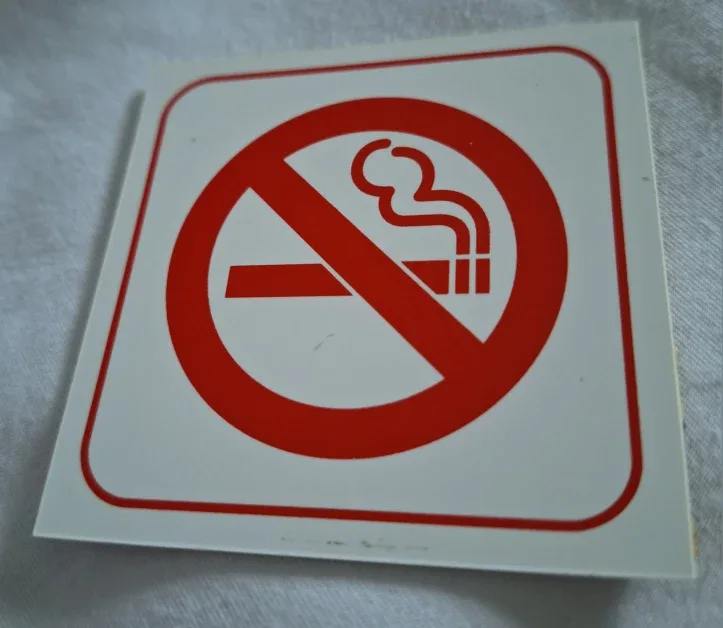 #Cleanout NO Smoking sticker sign
