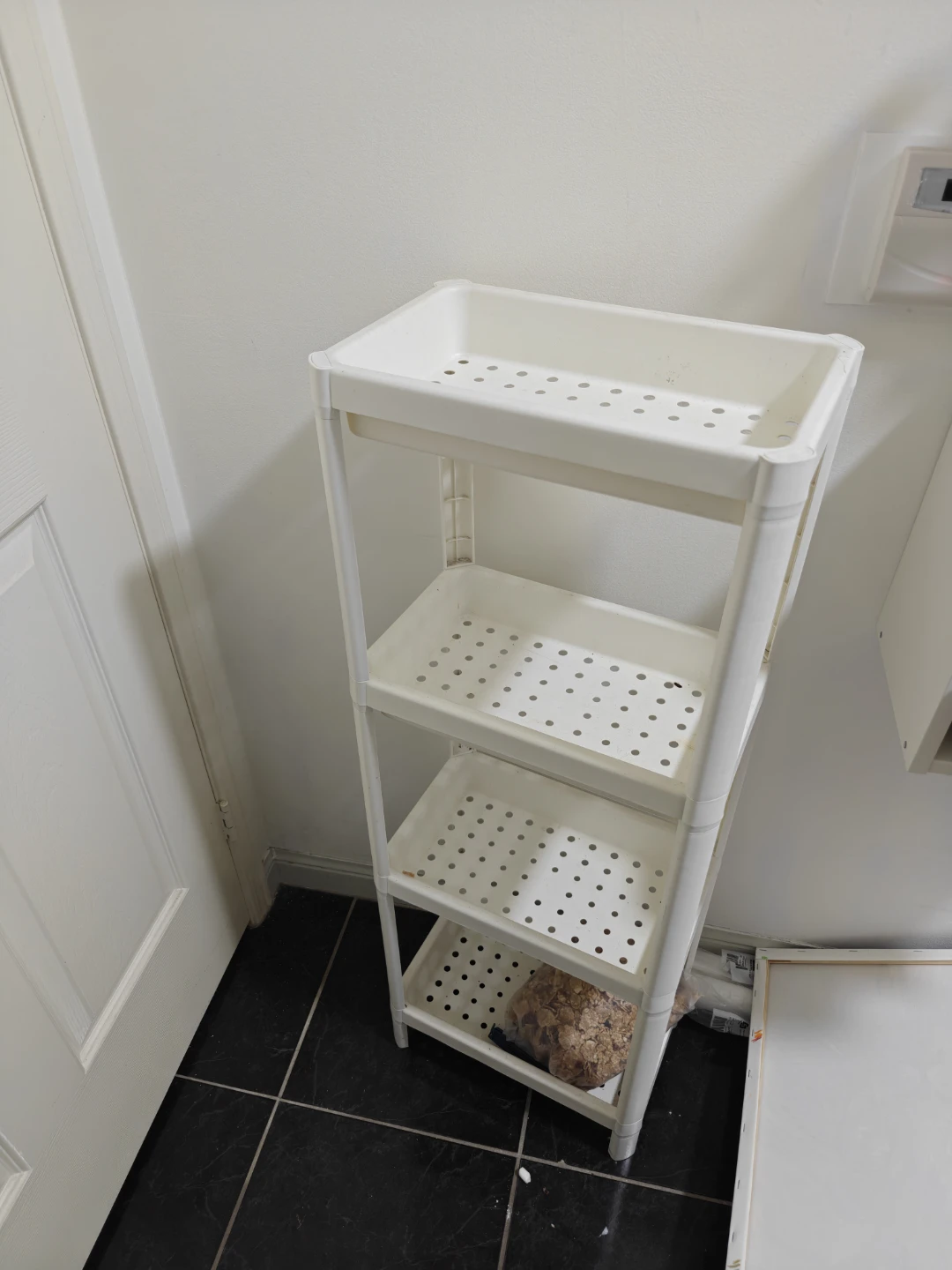 White Plastic 4-Tier Shelf - photo 2