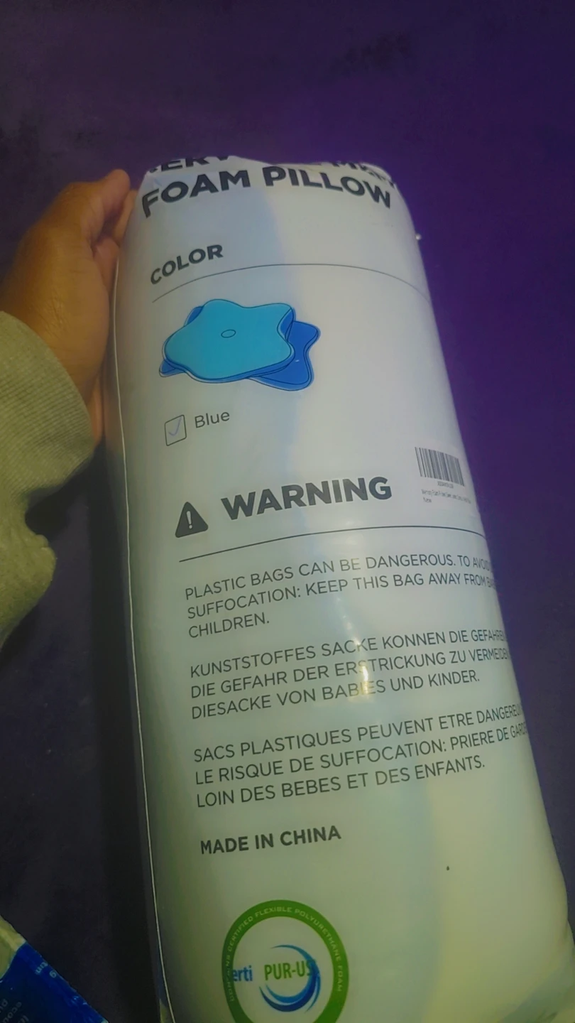 Ergonomic Foam Pillow - Blue - photo 2