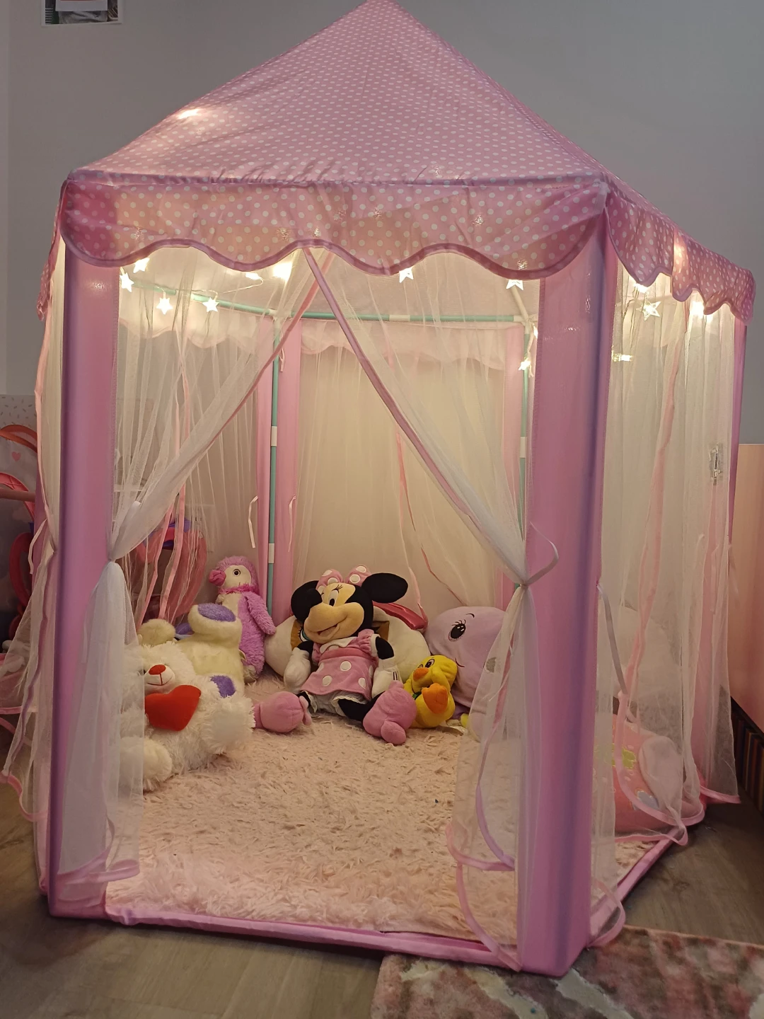Pink Princess Castle Play Tent with Lights - photo 2