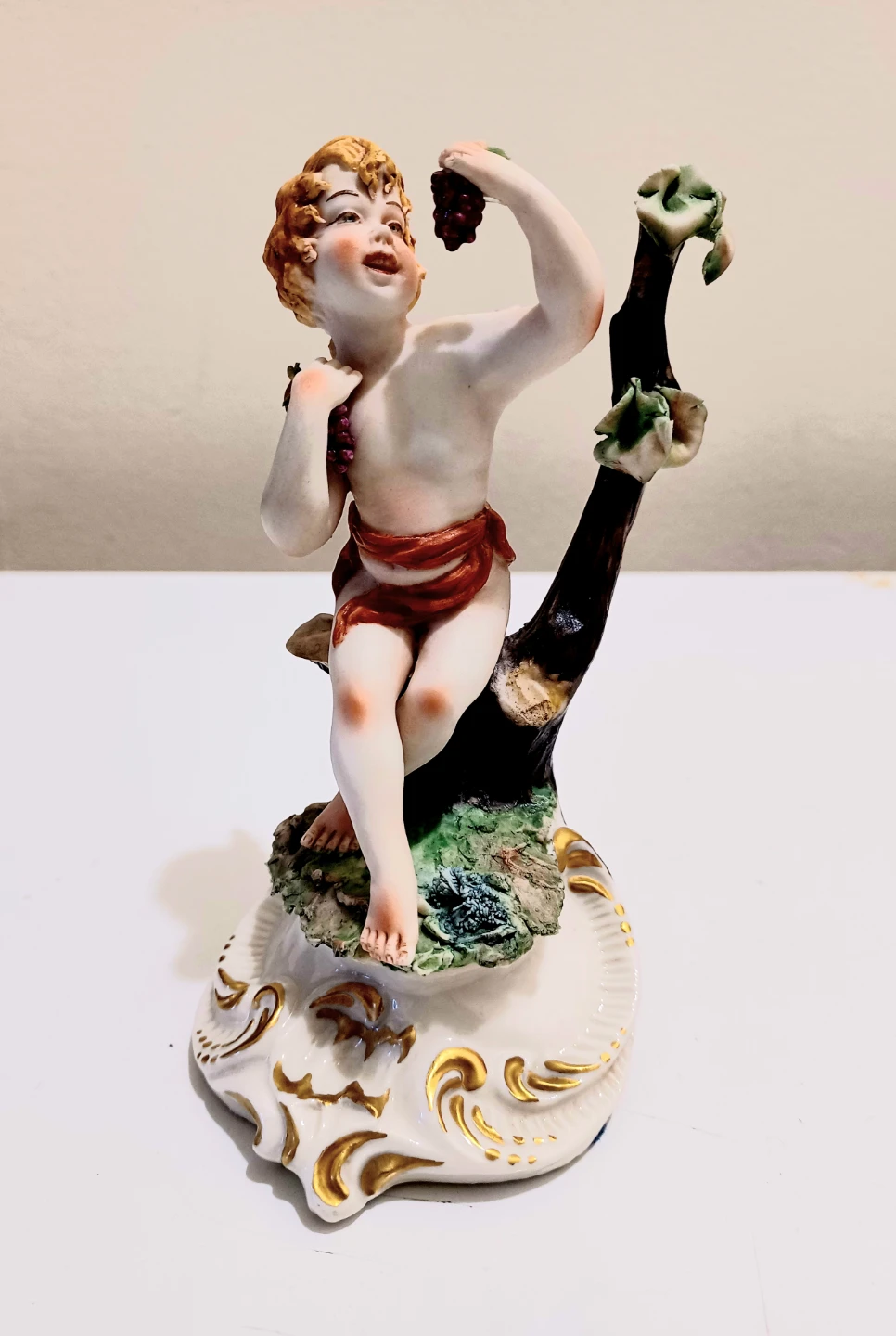 Antique Capodimonte Porcelain Angel Figurine