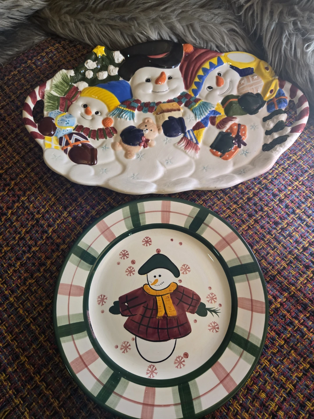 Festive Snowman Plates