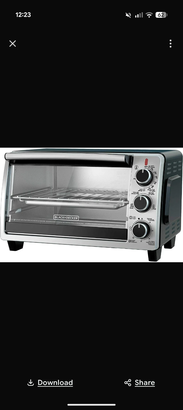 Black+Decker 6-Slice Convection Toaster Oven (Model TO1950SBD)