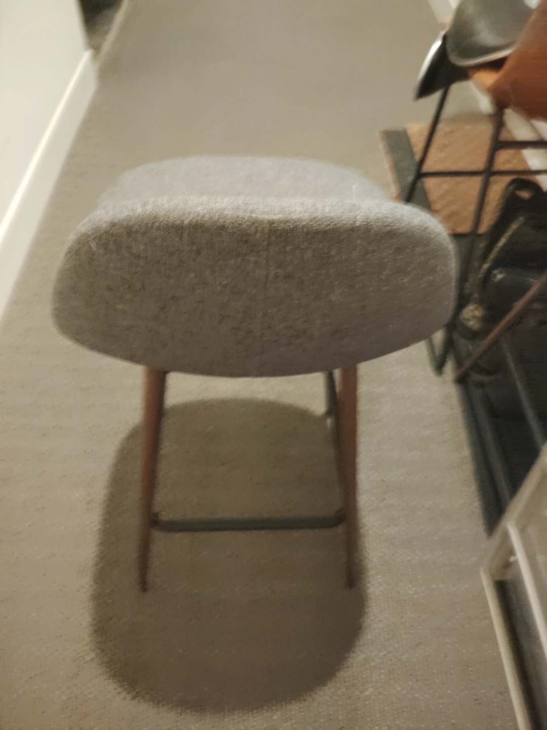 Gray Upholstered Counter Stool - photo 2